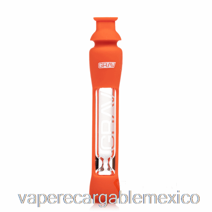 Vape Recargable Grav 12mm Catador Con Piel De Silicona Naranja Escarlata